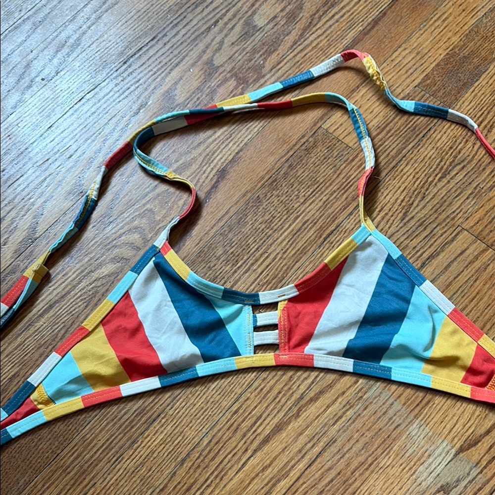 "Tomcat" Jolyn striped bikini top